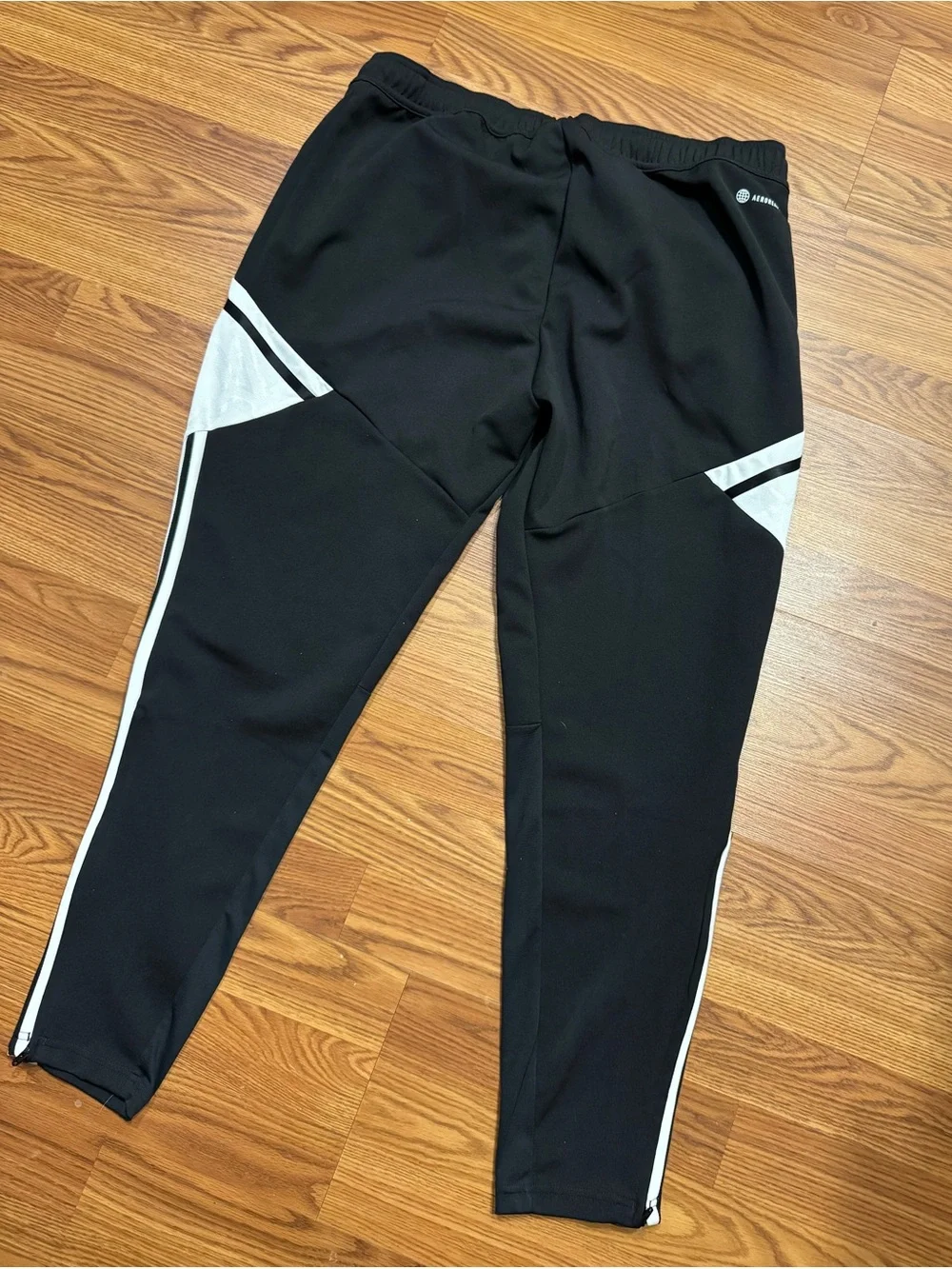 Adidas Aeroready Black Track Pants Mens XL 3 Stripe Athletic Joggers